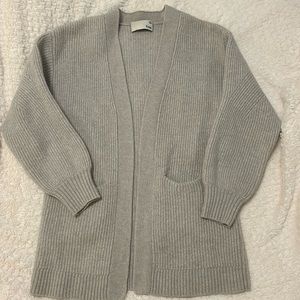 Aritizia Wilfred Grey Marino Wool Cardigan - Xxs